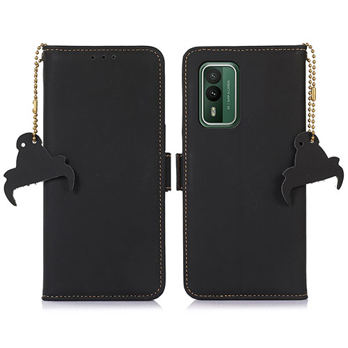 Leather Case Stands Flip Cover Holder A11D for Nokia XR21 Black