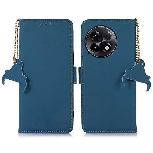 Leather Case Stands Flip Cover Holder A11D for OnePlus Ace 2 5G Blue