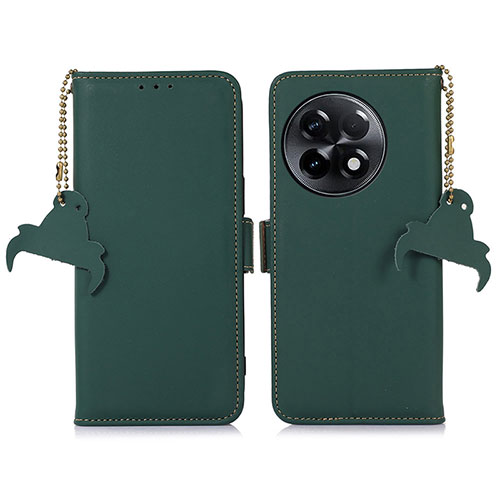 Leather Case Stands Flip Cover Holder A11D for OnePlus Ace 2 5G Green