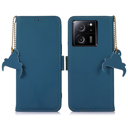 Leather Case Stands Flip Cover Holder A11D for Xiaomi Mi 13T 5G Blue