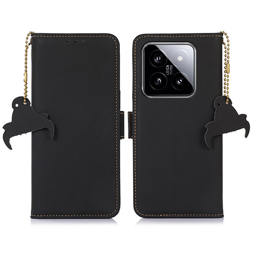 Leather Case Stands Flip Cover Holder A11D for Xiaomi Mi 14 5G Black