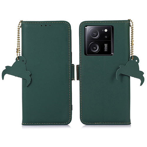 Leather Case Stands Flip Cover Holder A11D for Xiaomi Redmi K60 Ultra 5G Green