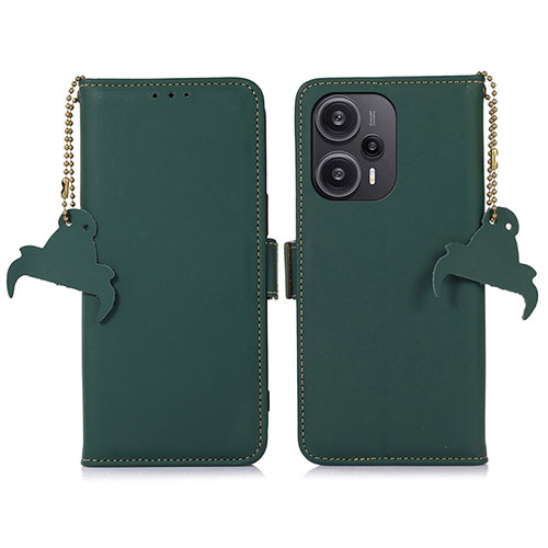 Leather Case Stands Flip Cover Holder A11D for Xiaomi Redmi Note 12 Turbo 5G Green