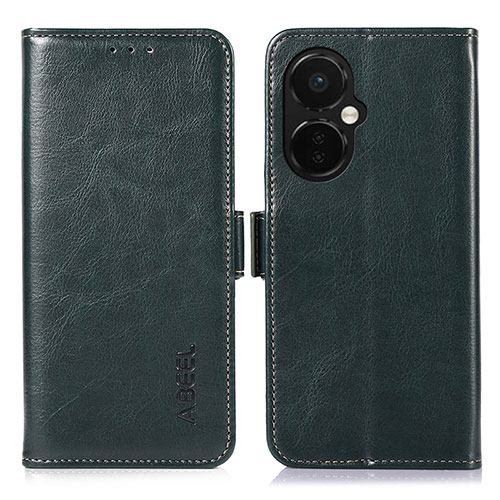 Leather Case Stands Flip Cover Holder A12D for Oppo K11x 5G Green