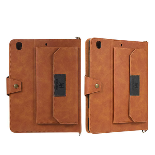 Leather Case Stands Flip Cover Holder AD1 for Apple iPad Air 3 Brown