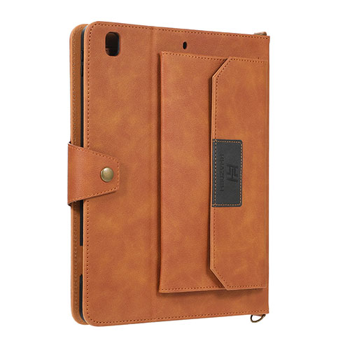 Leather Case Stands Flip Cover Holder AD1 for Apple iPad Air Brown