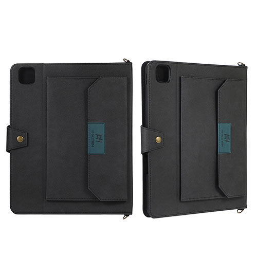 Leather Case Stands Flip Cover Holder AD1 for Apple iPad Pro 11 (2020) Black