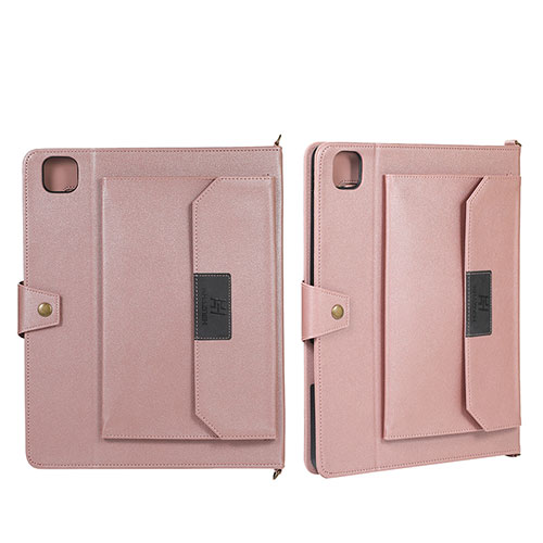 Leather Case Stands Flip Cover Holder AD1 for Apple iPad Pro 11 (2022) Rose Gold