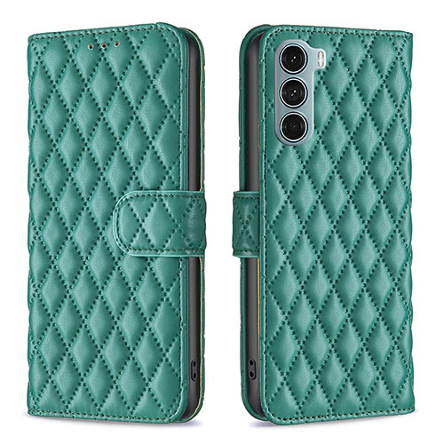 Leather Case Stands Flip Cover Holder B01F for Motorola Moto Edge S30 5G Green