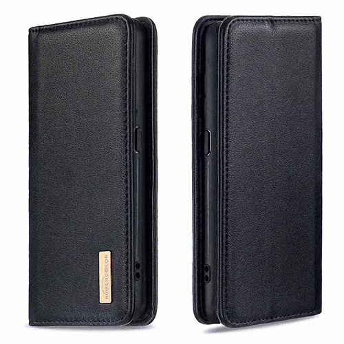 Leather Case Stands Flip Cover Holder B01F for Samsung Galaxy A01 SM-A015 Black