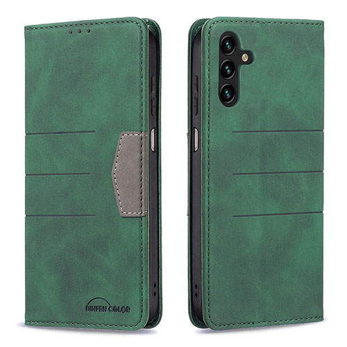 Leather Case Stands Flip Cover Holder B01F for Samsung Galaxy A04s Green