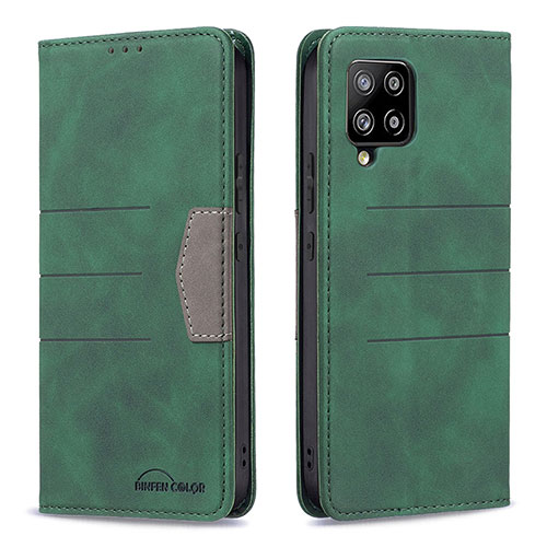 Leather Case Stands Flip Cover Holder B01F for Samsung Galaxy A42 5G Green