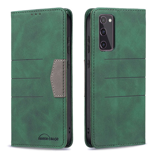 Leather Case Stands Flip Cover Holder B01F for Samsung Galaxy S20 FE 4G Green