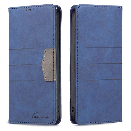 Leather Case Stands Flip Cover Holder B01F for Xiaomi Mi 11i 5G Blue