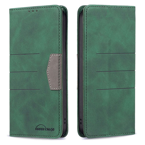 Leather Case Stands Flip Cover Holder B01F for Xiaomi Redmi K40 5G Green