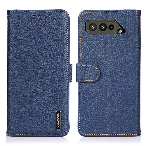 Leather Case Stands Flip Cover Holder B01H for Asus ROG Phone 5 ZS673KS Blue