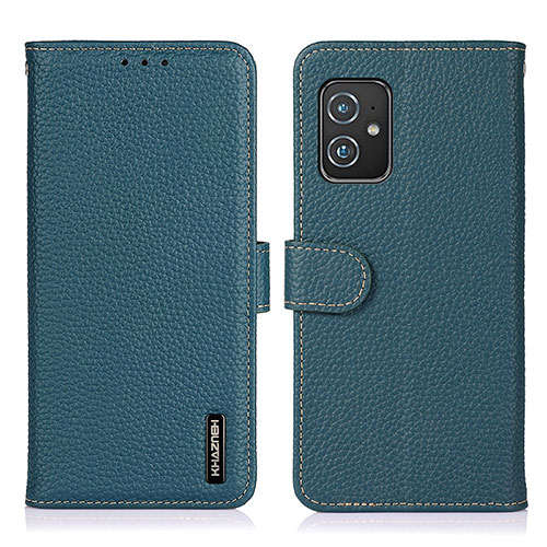 Leather Case Stands Flip Cover Holder B01H for Asus Zenfone 8 ZS590KS Green