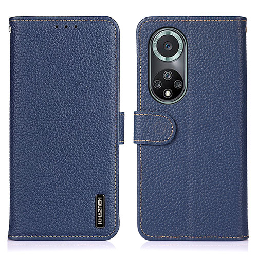 Leather Case Stands Flip Cover Holder B01H for Huawei Honor 50 Pro 5G Blue