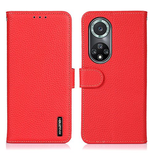 Leather Case Stands Flip Cover Holder B01H for Huawei Nova 9 Pro Red