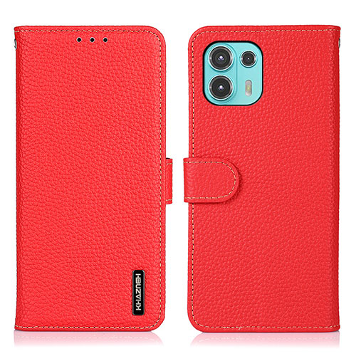 Leather Case Stands Flip Cover Holder B01H for Motorola Moto Edge 20 Lite 5G Red