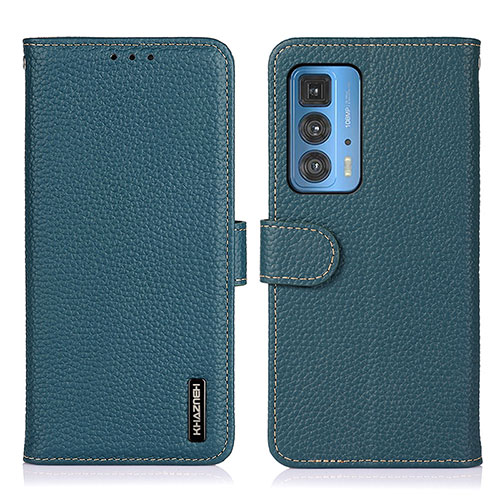 Leather Case Stands Flip Cover Holder B01H for Motorola Moto Edge 20 Pro 5G Green