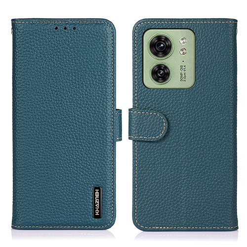 Leather Case Stands Flip Cover Holder B01H for Motorola Moto Edge (2023) 5G Green