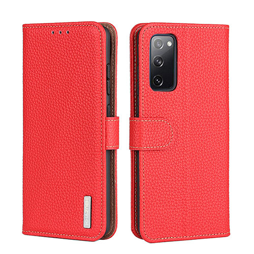 Leather Case Stands Flip Cover Holder B01H for Motorola Moto G Stylus (2021) Red