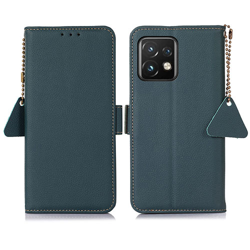 Leather Case Stands Flip Cover Holder B01H for Motorola Moto X40 5G Green