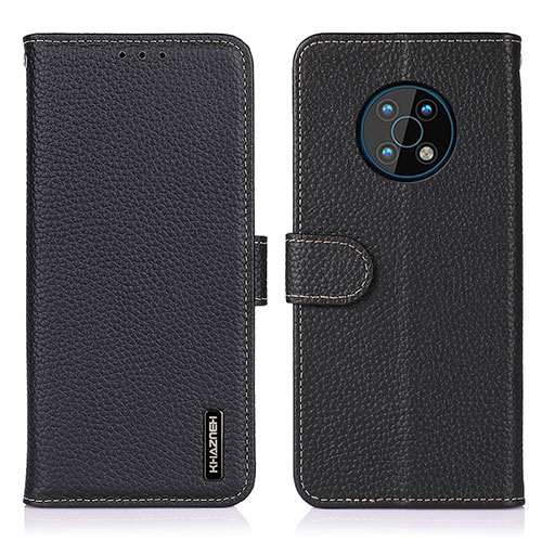 Leather Case Stands Flip Cover Holder B01H for Nokia G50 5G Black