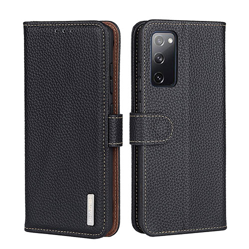 Leather Case Stands Flip Cover Holder B01H for Realme Q3 Pro 5G Black