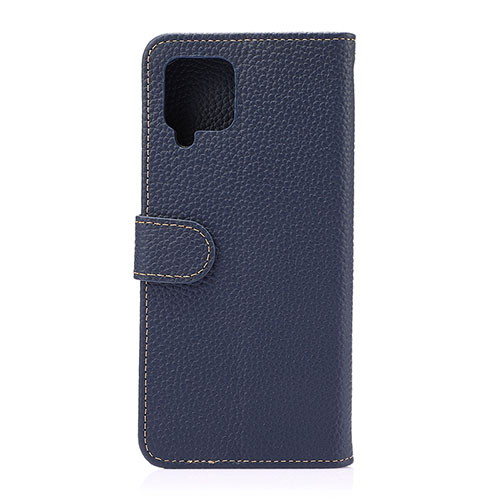 Leather Case Stands Flip Cover Holder B01H for Samsung Galaxy A42 5G Blue