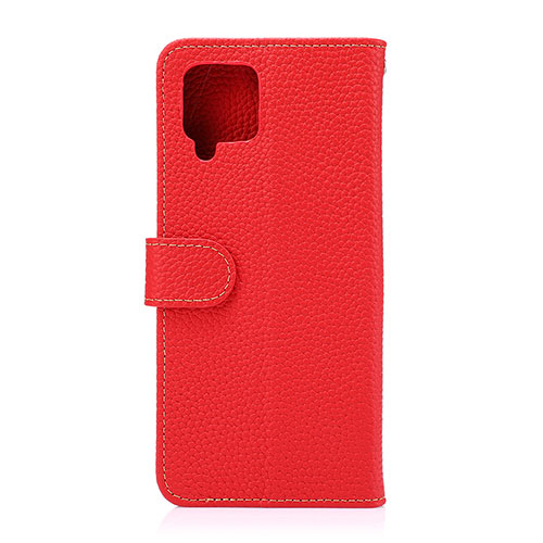 Leather Case Stands Flip Cover Holder B01H for Samsung Galaxy A42 5G Red