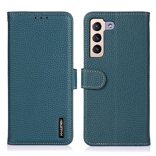 Leather Case Stands Flip Cover Holder B01H for Samsung Galaxy S24 Plus 5G Green