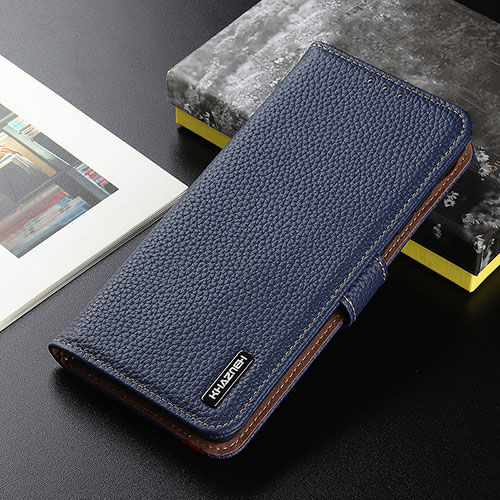 Leather Case Stands Flip Cover Holder B01H for Vivo Y20a Blue