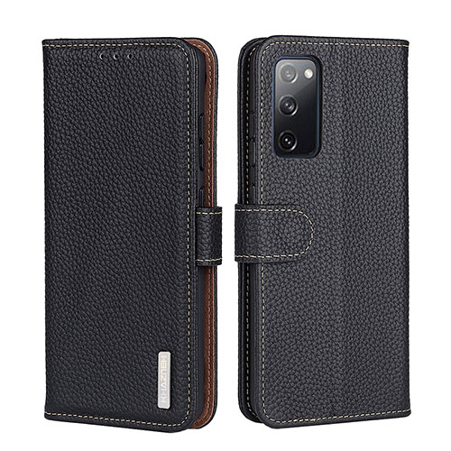 Leather Case Stands Flip Cover Holder B01H for Xiaomi Mi 10T 5G Black