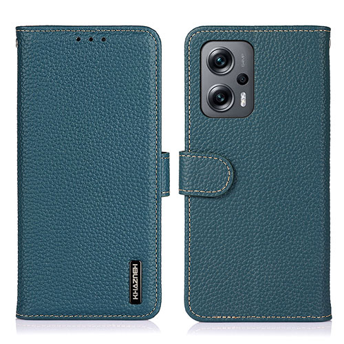 Leather Case Stands Flip Cover Holder B01H for Xiaomi Redmi K50i 5G Green