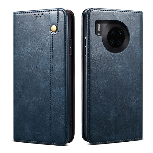 Leather Case Stands Flip Cover Holder B01S for Huawei Honor 50 Lite Blue