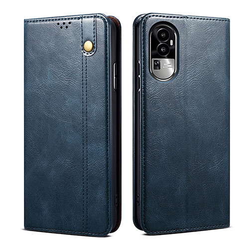 Leather Case Stands Flip Cover Holder B01S for Oppo Reno10 Pro+ Plus 5G Blue