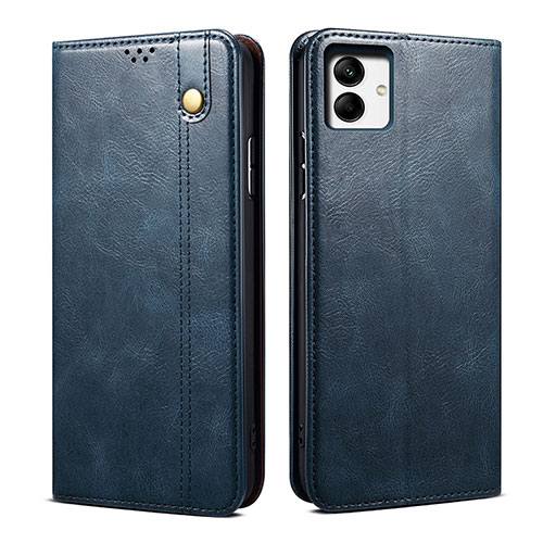 Leather Case Stands Flip Cover Holder B01S for Samsung Galaxy A04 4G Blue