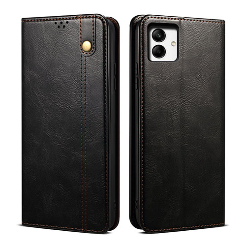 Leather Case Stands Flip Cover Holder B01S for Samsung Galaxy A05 Black