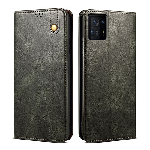 Leather Case Stands Flip Cover Holder B01S for Xiaomi Mi Mix 4 5G Green