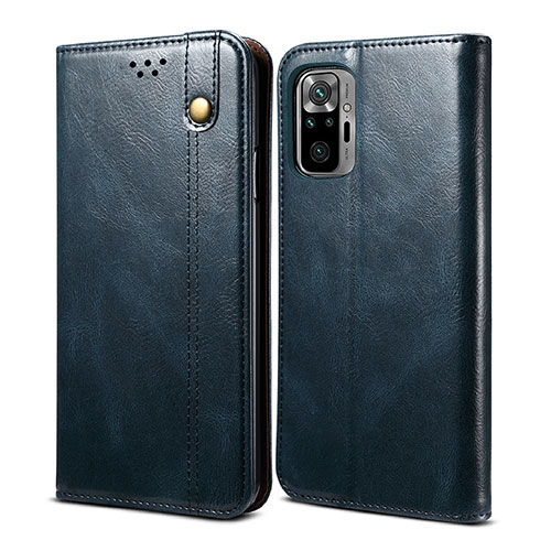 Leather Case Stands Flip Cover Holder B01S for Xiaomi Redmi Note 11 SE India 4G Blue