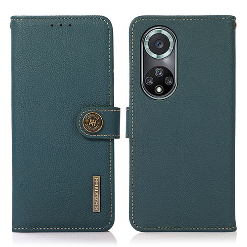 Leather Case Stands Flip Cover Holder B02H for Huawei Nova 9 Pro Green