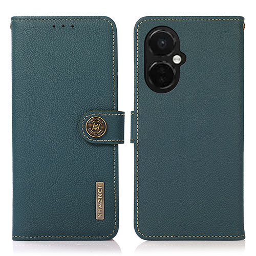 Leather Case Stands Flip Cover Holder B02H for OnePlus Nord CE 3 5G Green