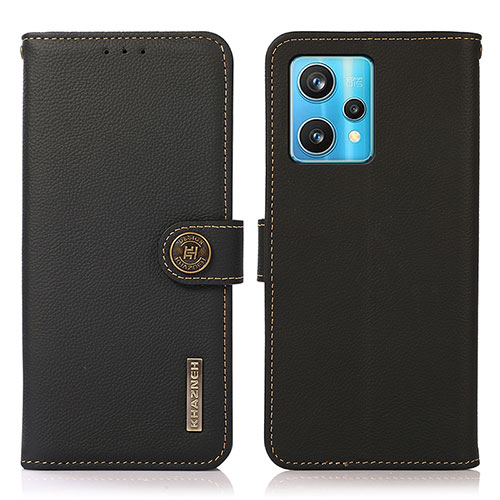 Leather Case Stands Flip Cover Holder B02H for Realme 9 Pro+ Plus 5G Black