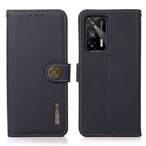 Leather Case Stands Flip Cover Holder B02H for Realme GT Neo 5G Blue