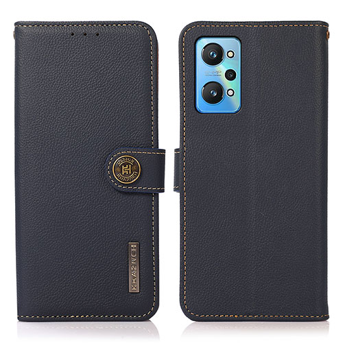 Leather Case Stands Flip Cover Holder B02H for Realme GT Neo2 5G Blue