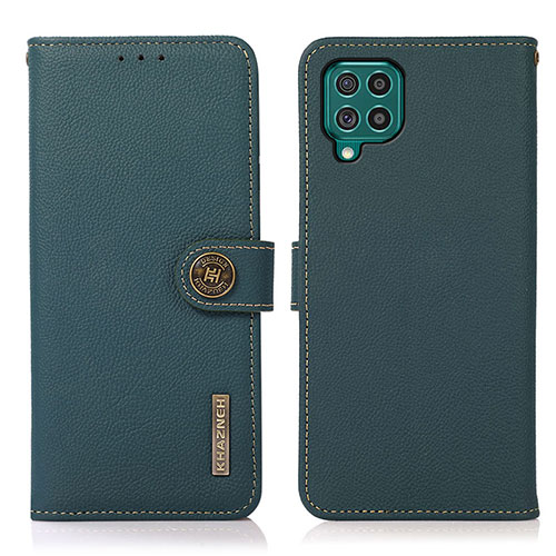 Leather Case Stands Flip Cover Holder B02H for Samsung Galaxy M62 4G Green