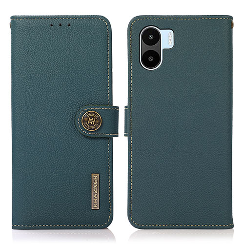 Leather Case Stands Flip Cover Holder B02H for Xiaomi Redmi A1 Green