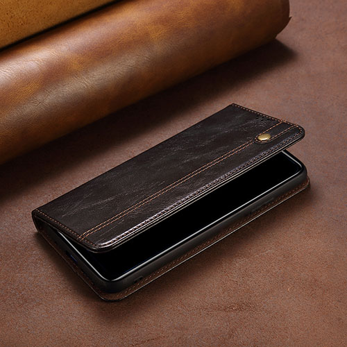 Leather Case Stands Flip Cover Holder B02S for Xiaomi Poco X5 Pro 5G Black